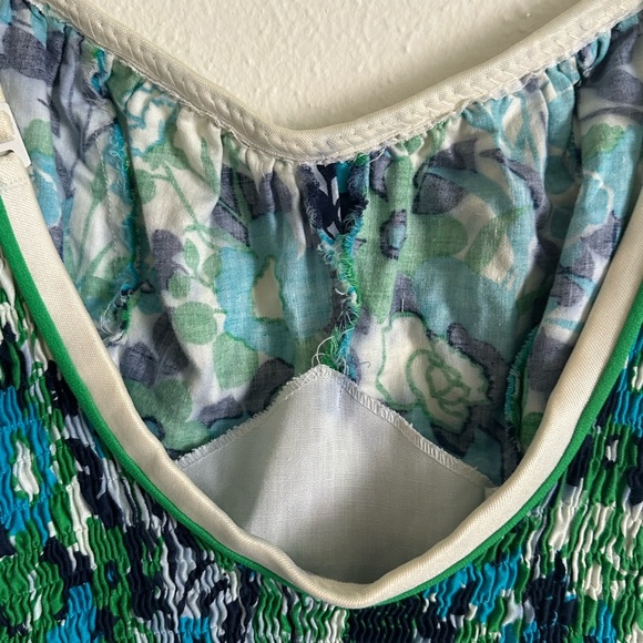 Vintage 50s Floral empire waist Dress with Pockets - Picture 4 of 6